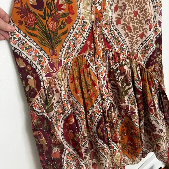 Farm Rio Romantic Nature Multicolor Off-The-Shoulder Ruffle Midi Dress - Picture 6 of 9